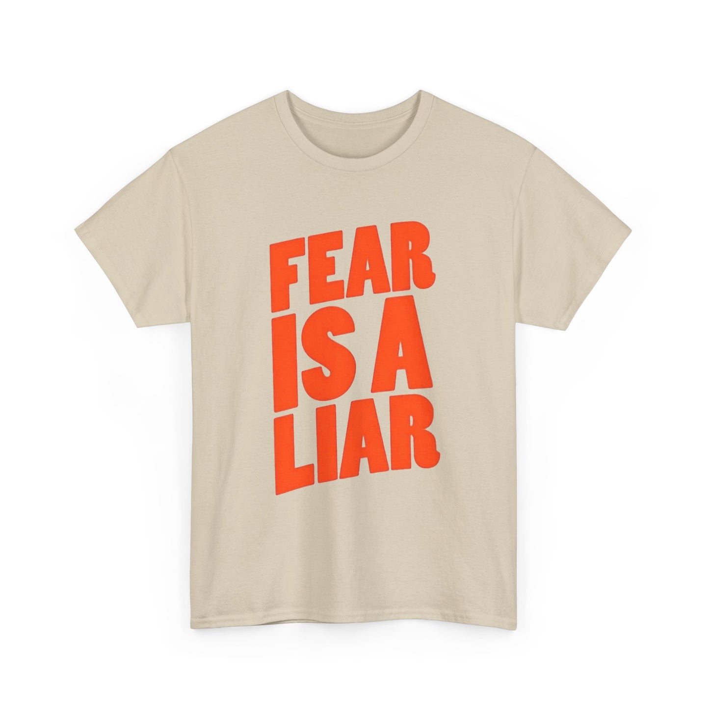 Fear Is A Liar Graphic T Shirt NEW Unisex Heavy Cotton Tee