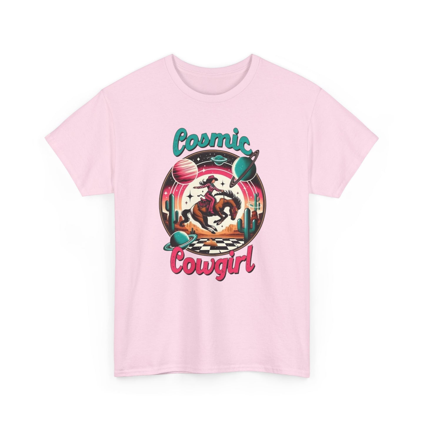 Cosmic Cowgirl Graphic T Shirt Unisex Heavy Cotton Tee