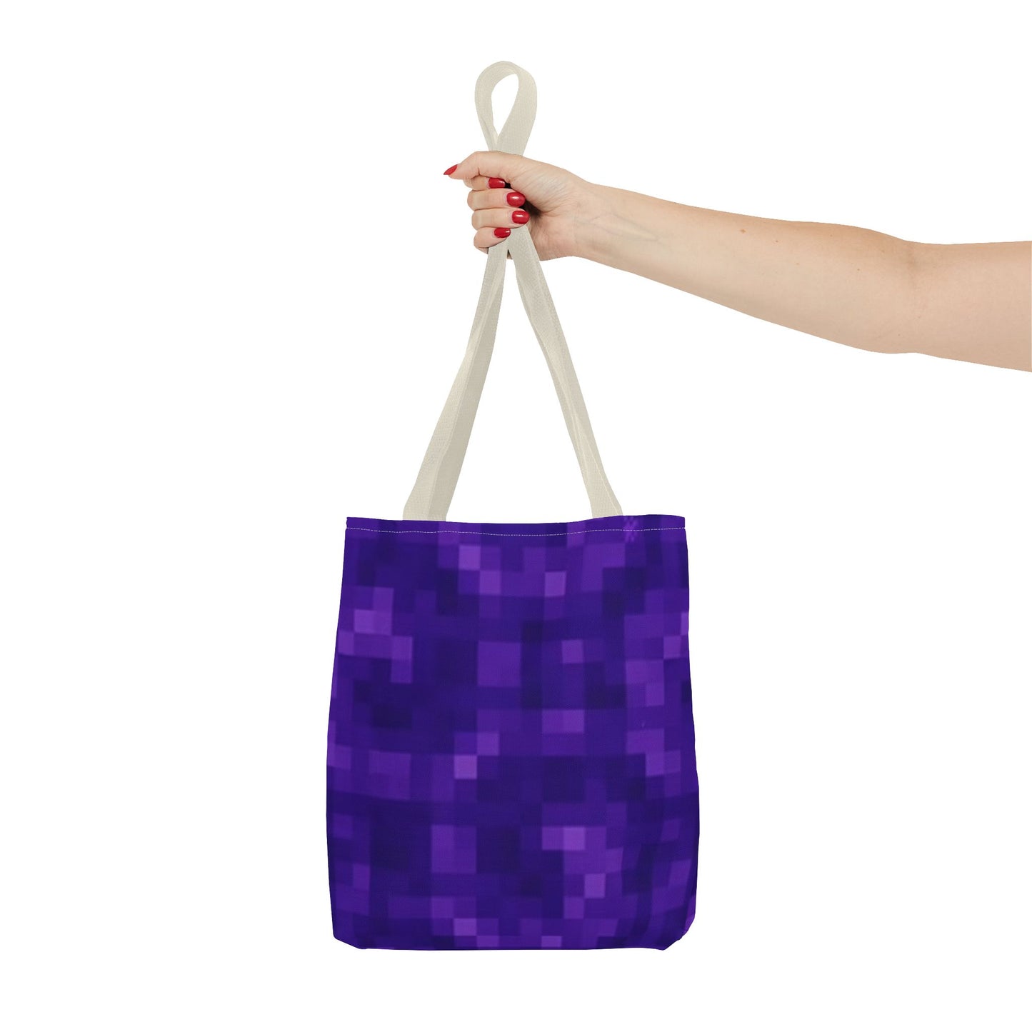 90s Pixelated Purple Multi Color BRAND NEW MODERN Tote Bag (AOP)