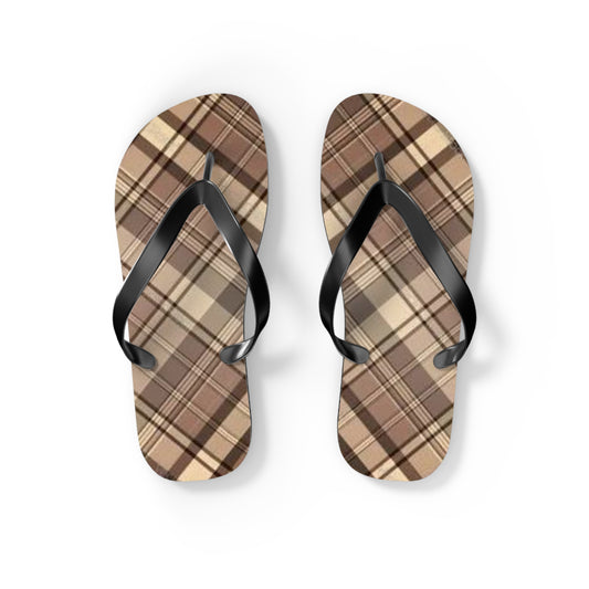 Brown Stripe Sandals, Beach Shoes, Vacation Flip Flops, Pool Slides