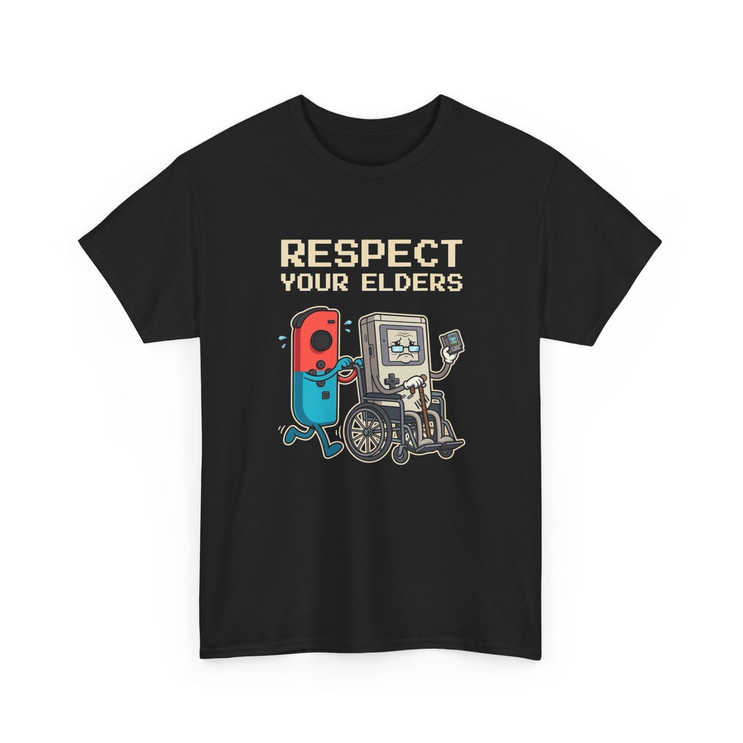 Respect Your Elders Retro Gaming Comedy Graphic T Shirt NEW ADULT TEE VINTAGE