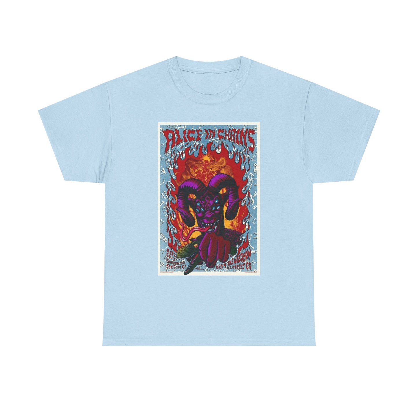 Alice In Chains Rock Band T Shirt Merch Poster Unisex Heavy Cotton Tee