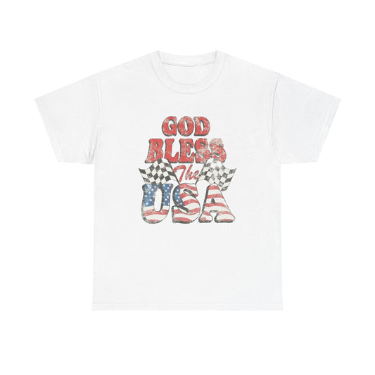 God Bless The USA Graphic T Shirt NEW Unisex Heavy Cotton Tee