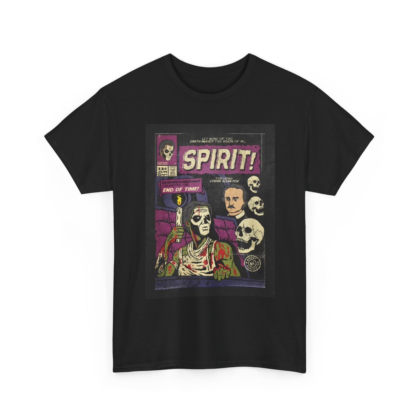 Ghost T-shirt comic retro rock band the ghoul art Unisex Heavy Cotton Tee