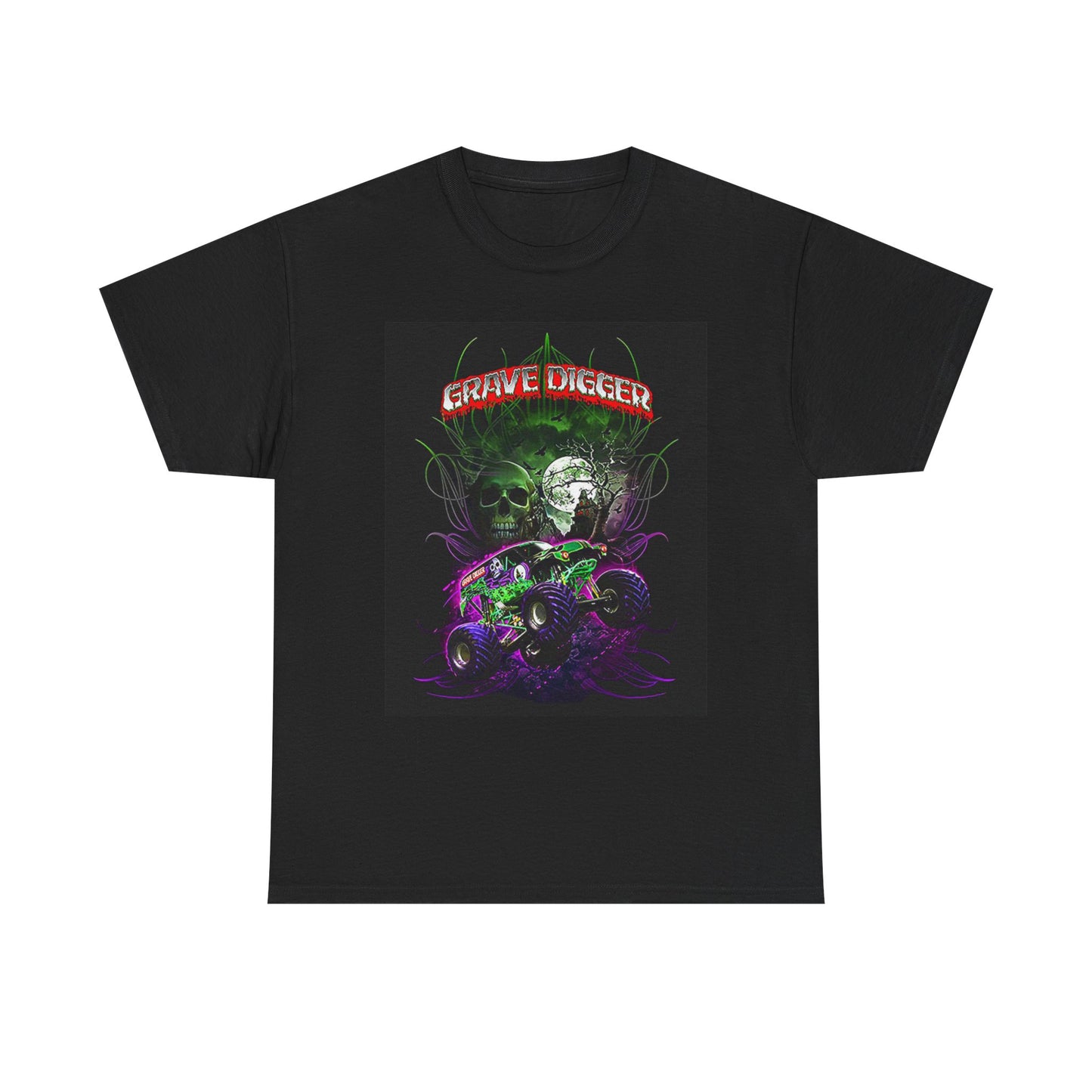 Grave Digger Graphic T Shirt Vintage Monster Truck Unisex Heavy Cotton Tee