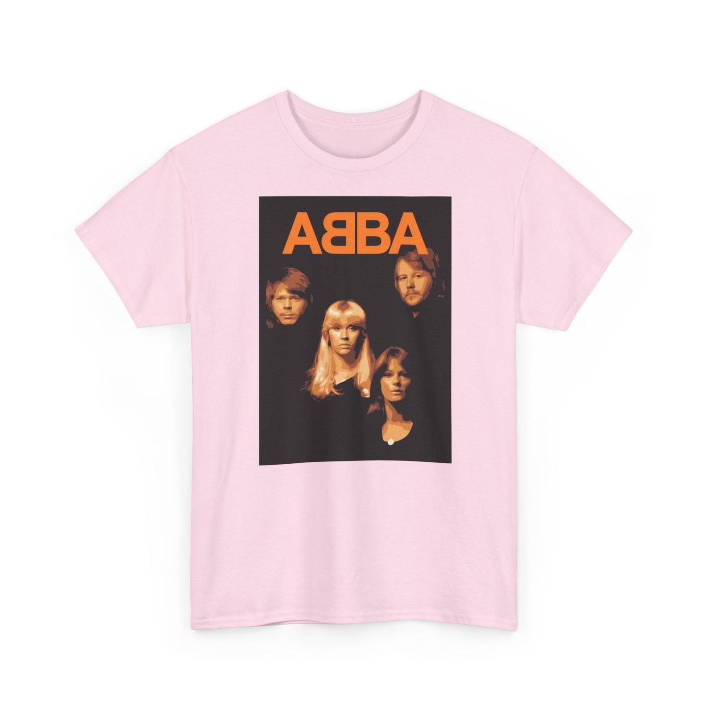 Abba T-shirt vintage retro neon lights classic music Unisex Heavy Cotton Tee