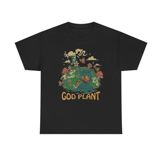 God Plant Graphic T Shirt NEW Adult Regular Heavy Cotton Tee