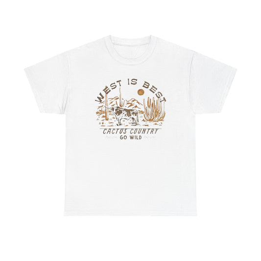 West Is The Best Country Graphic T Shirt Unisex Heavy Cotton Tee