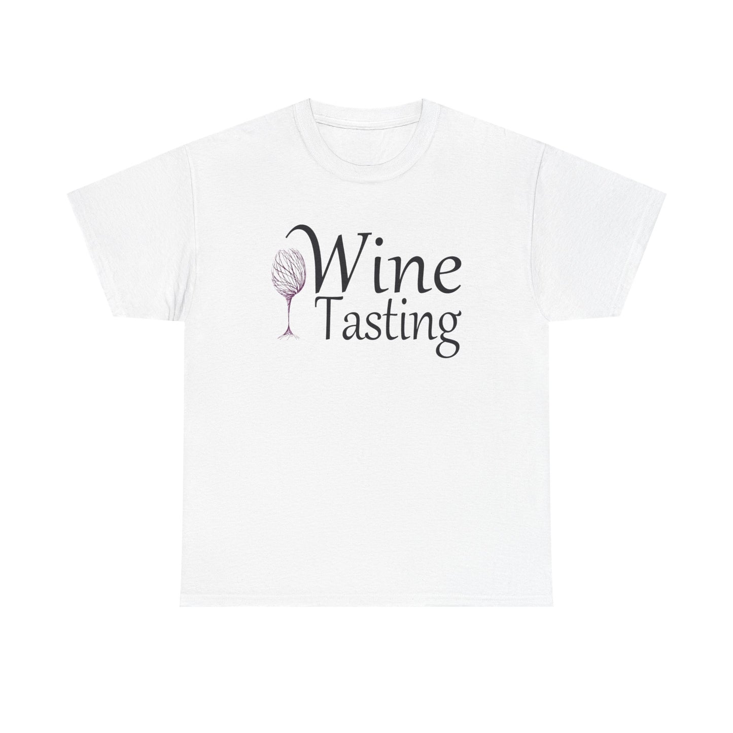 Wine Tasting Glass T Shirt Retro Girly Cute Graphic Unisex Heavy Cotton Tee