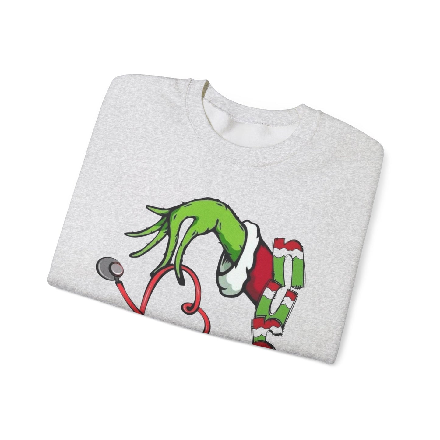 The Grinch Nurse Graphic Sweater NEW Unisex Heavy Blend™ Crewneck Sweatshirt
