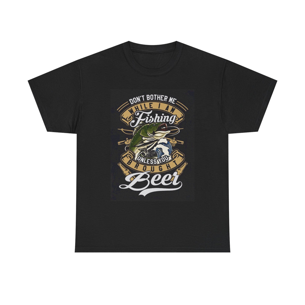 Don't Bother Me While I'm Fishing Graphic T Shirt Funny Unisex Heavy Cotton Tee