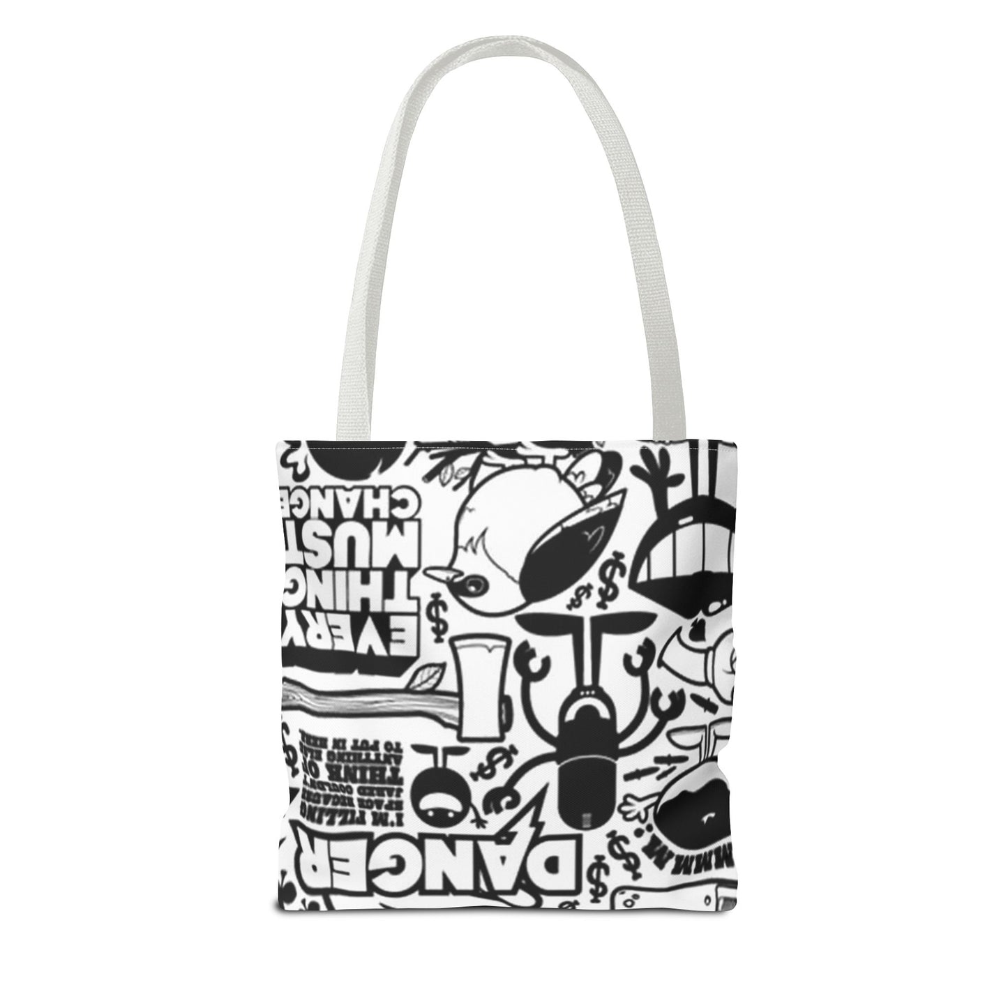 Black And White Stickers All Over BRAND NEW Purse, Pocketbook,Travel Tote Bag