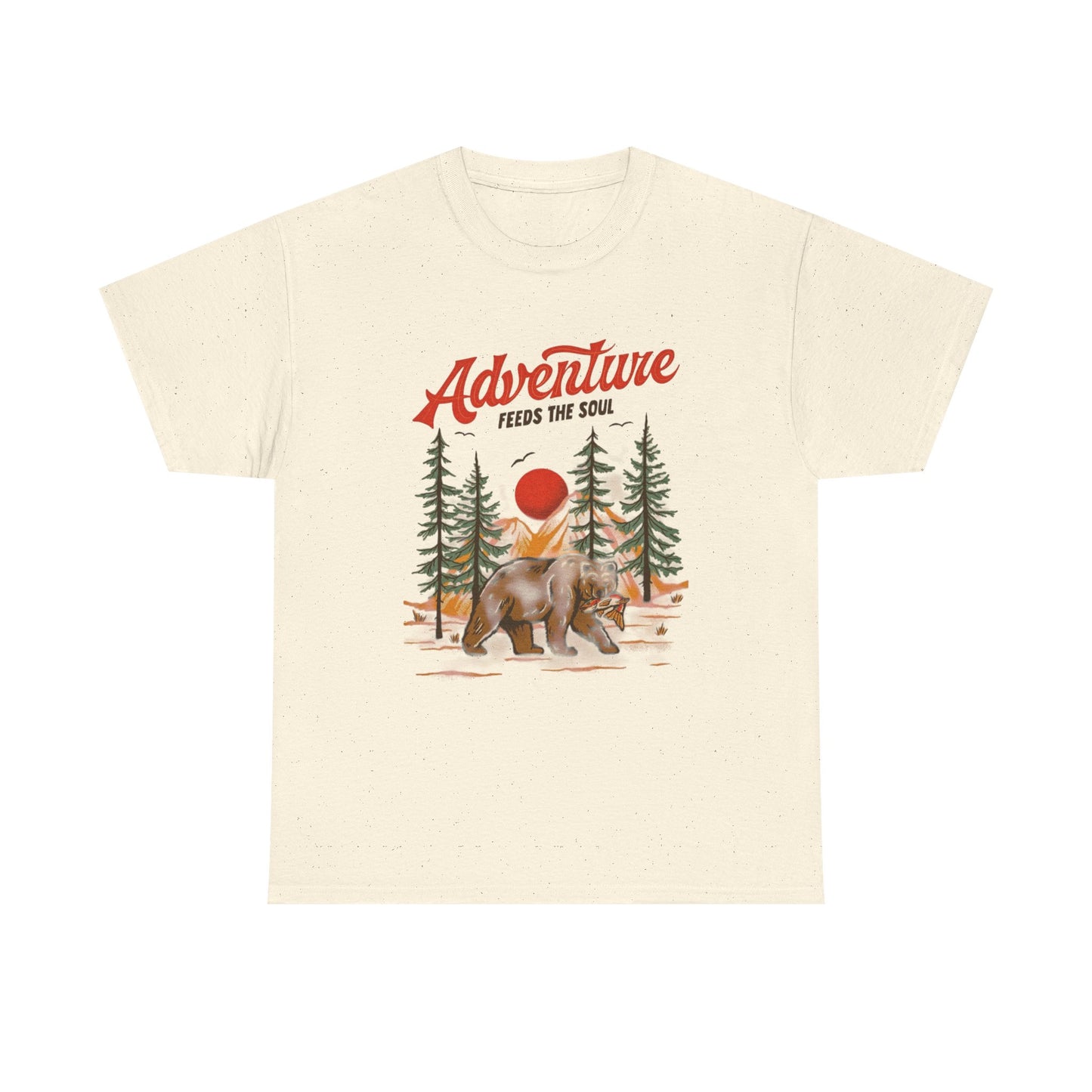 Adventure Feeds The Soul Graphic T Shirt Unisex Heavy Cotton Tee
