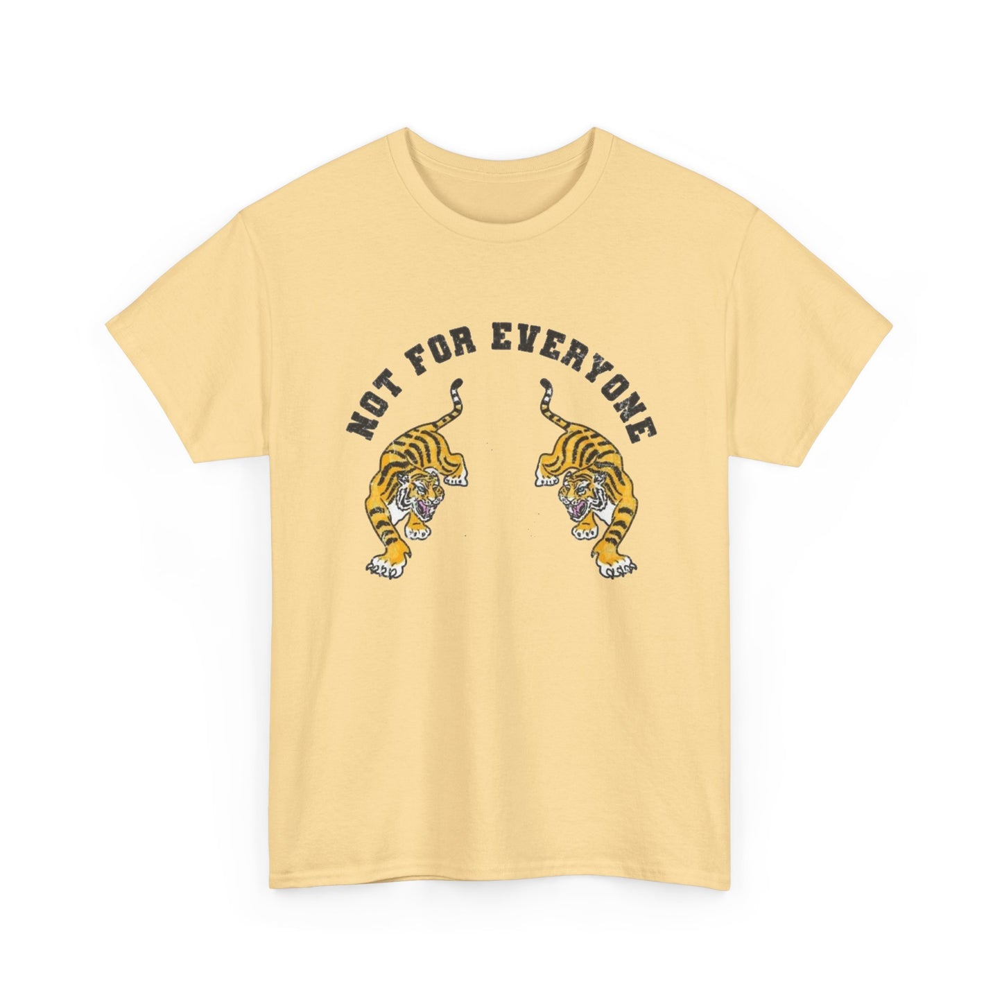 Not For Everyone Tiger Retro Art Graphic T Shirt Regular Men's Heavy Cotton Tee