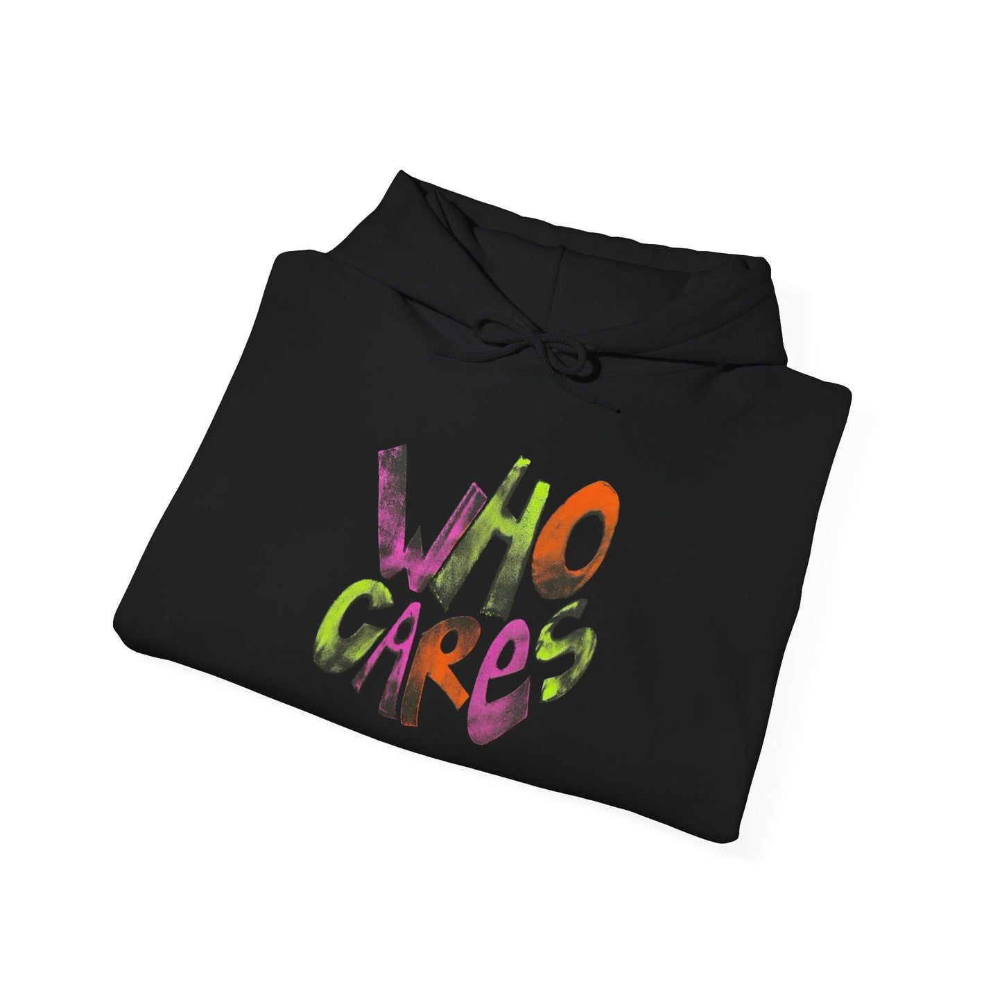 Who Care's Vintage Art Graphic Hoodie Unisex Heavy Blend™ Hooded Sweatshirt