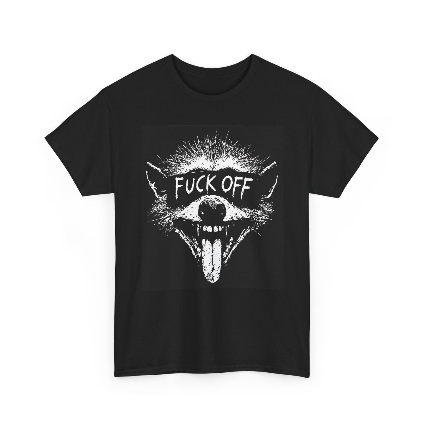 F Off Funny Raccoon Graphic T Shirt Jokes Unisex Heavy Cotton Tee