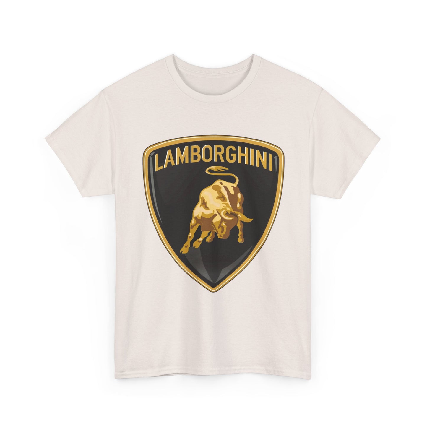 Lamborghini Graphic T Shirt Vintage Logo Retro Unisex Heavy Cotton Tee