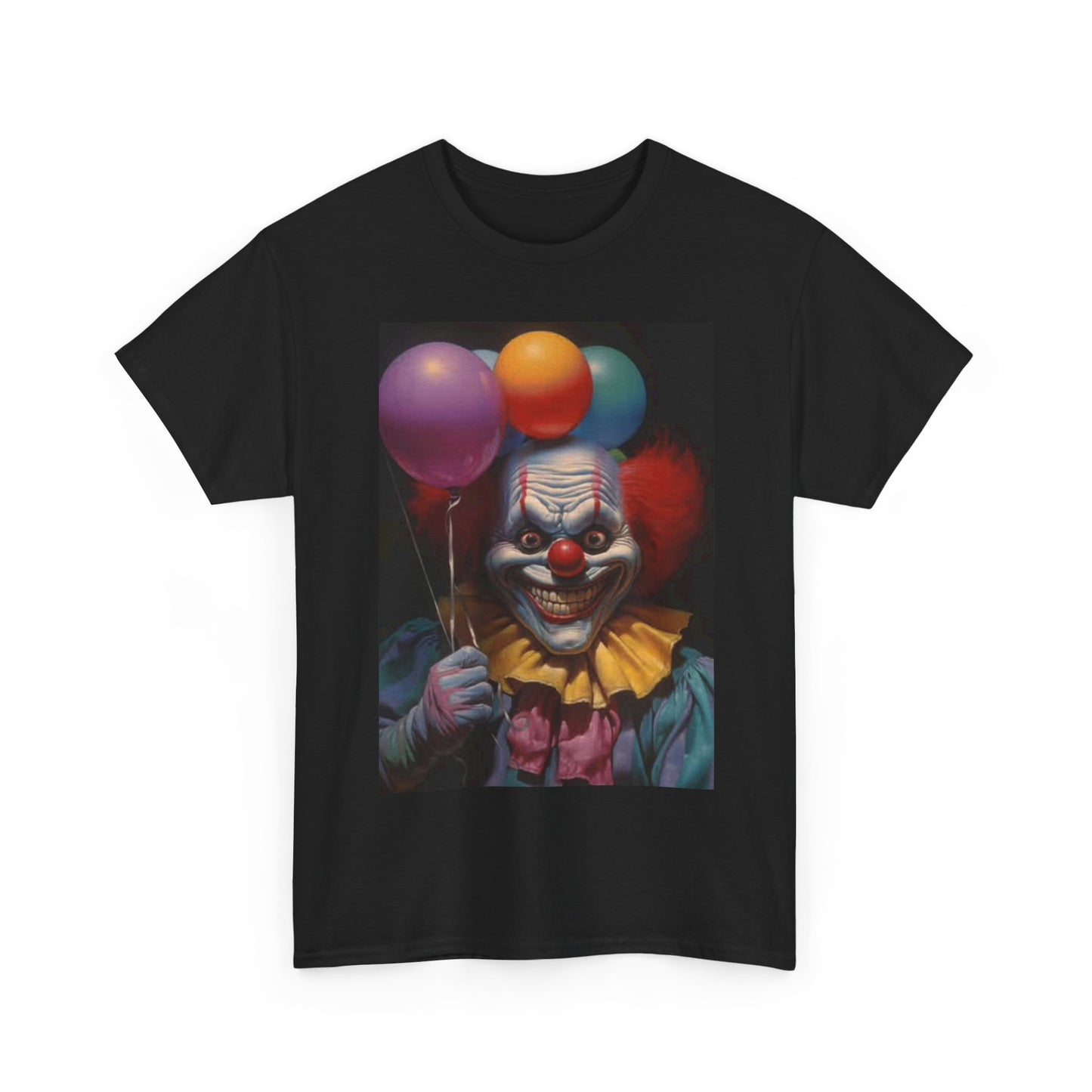 Circus Clown Horror Show Shirt Retro Balloons Unisex Heavy Cotton Tee