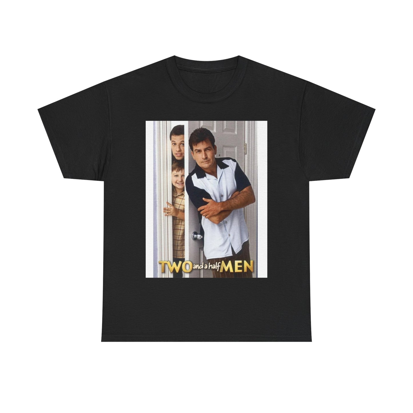 Two And A Half Men Tshirt Retro Tv Show Comedy Unisex Heavy Cotton Tee