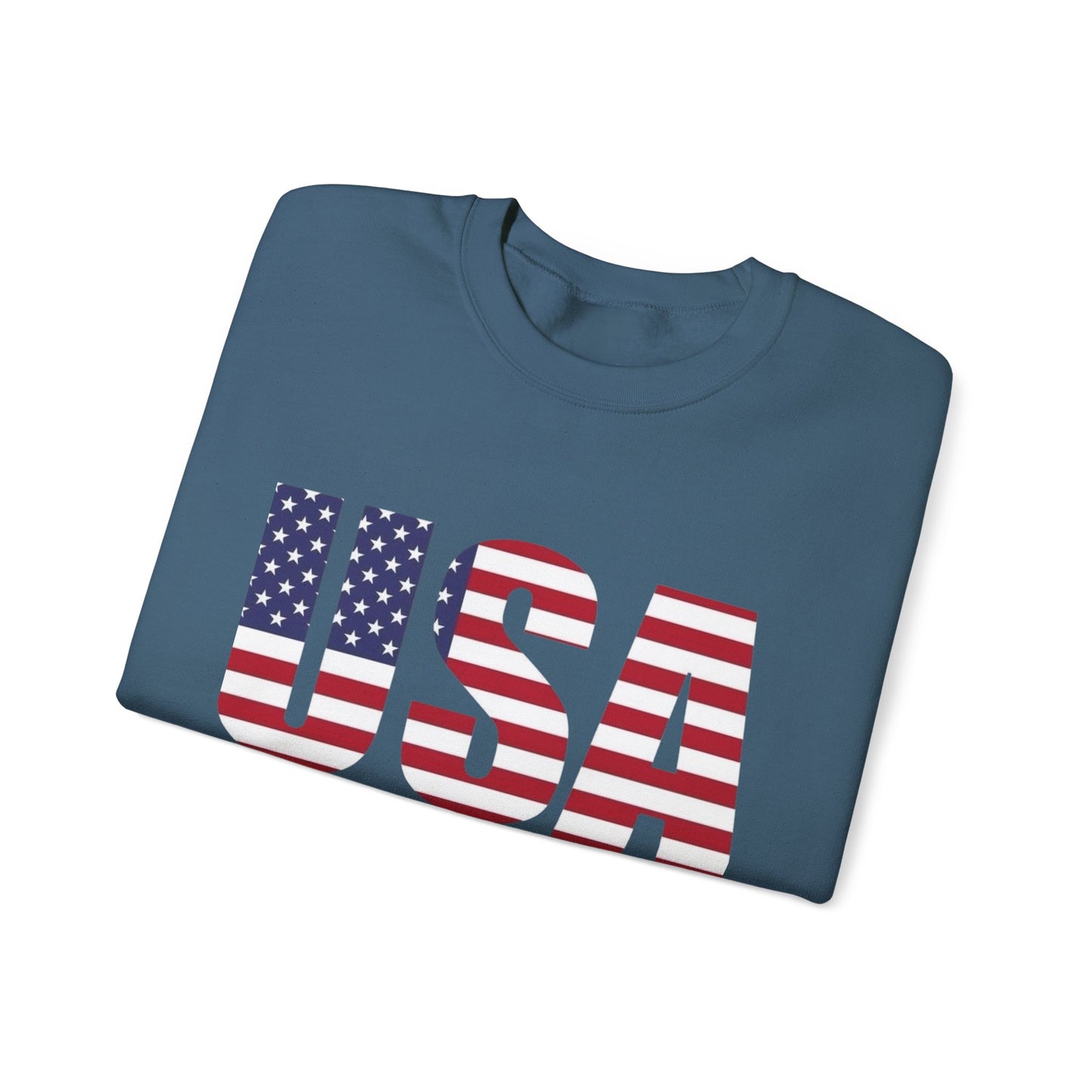 USA American Flag Retro Sweater NEW Unisex Heavy Blend™ Crewneck Sweatshirt