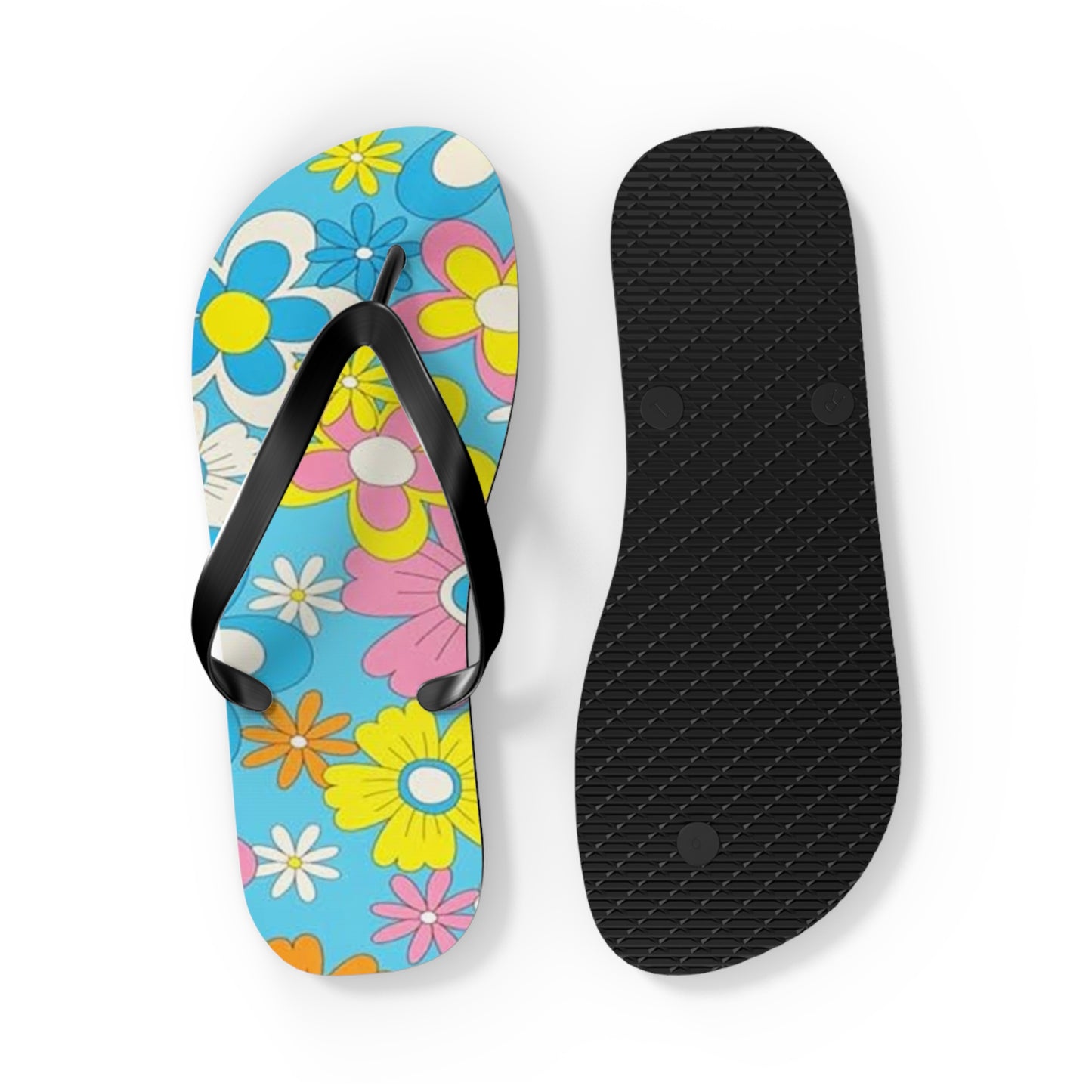 Pastel Flowers Sandals Summer Flip Flops Slides BRAND NEW