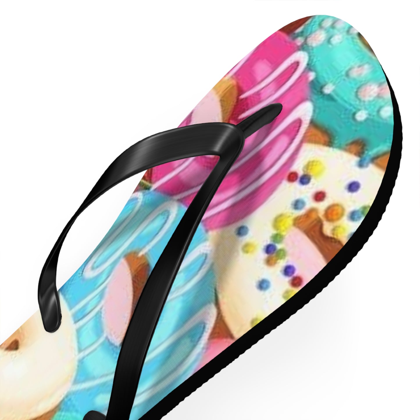 Donut Summer Sandals, Beach Shoes, Vacation Flip Flops, Pool Slides, Comfortable