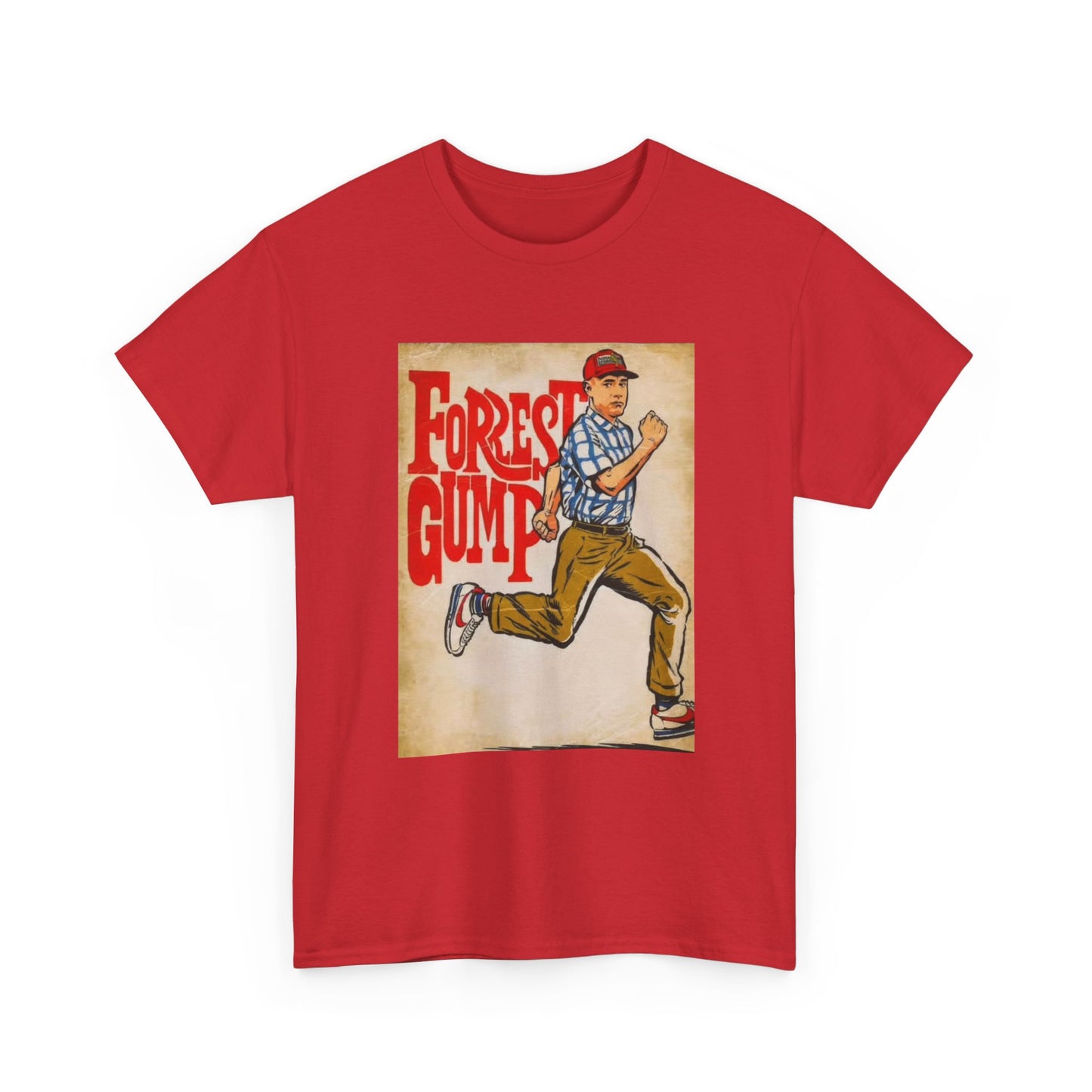 Forrest Gump Tshirt Vintage Retro Movie Poster Unisex Heavy Cotton Tee