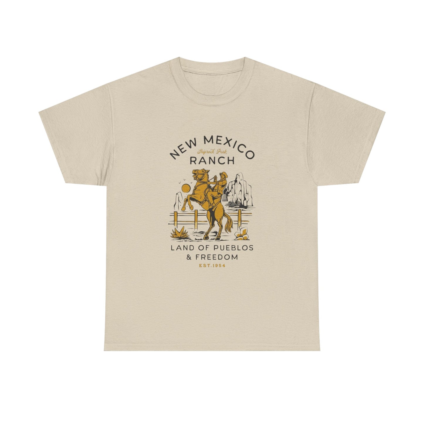 New Mexico Cowboy Vintage Graphic T Shirt Unisex Heavy Cotton Tee New Gift