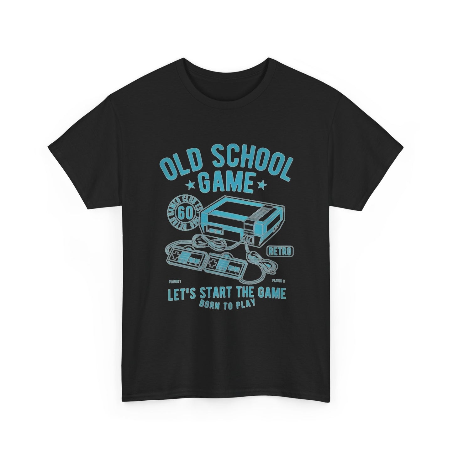 Old School Gamer Graphic T Shirt NEW Vintage Unisex Heavy Cotton Tee