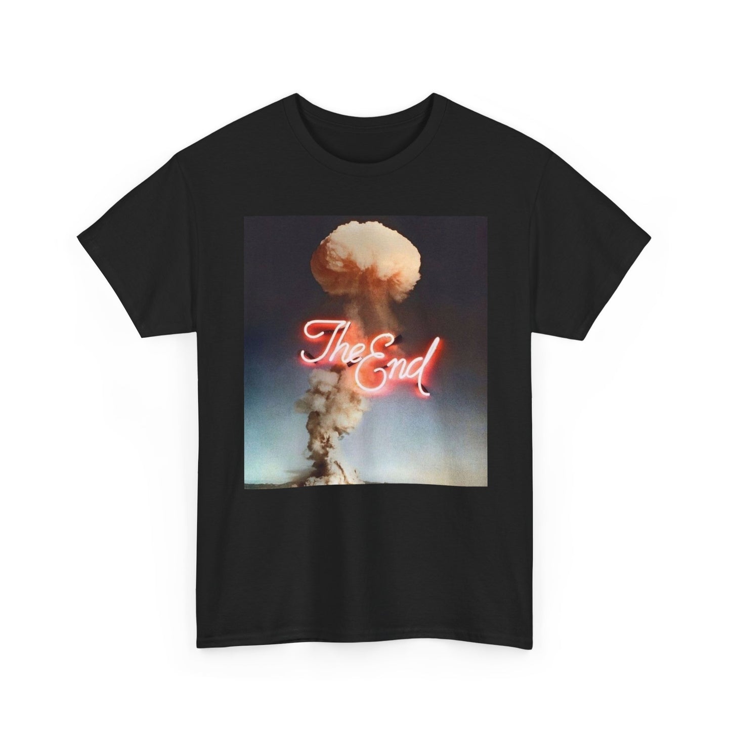 Nuclear Bomb The End Graphic T Shirt NEW Adult Unisex Heavy Cotton Tee