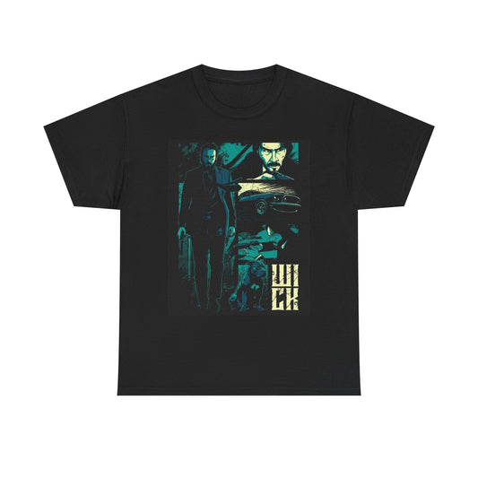 John Wick T Shirt Movie Poster Graphic Action Unisex Heavy Cotton Tee