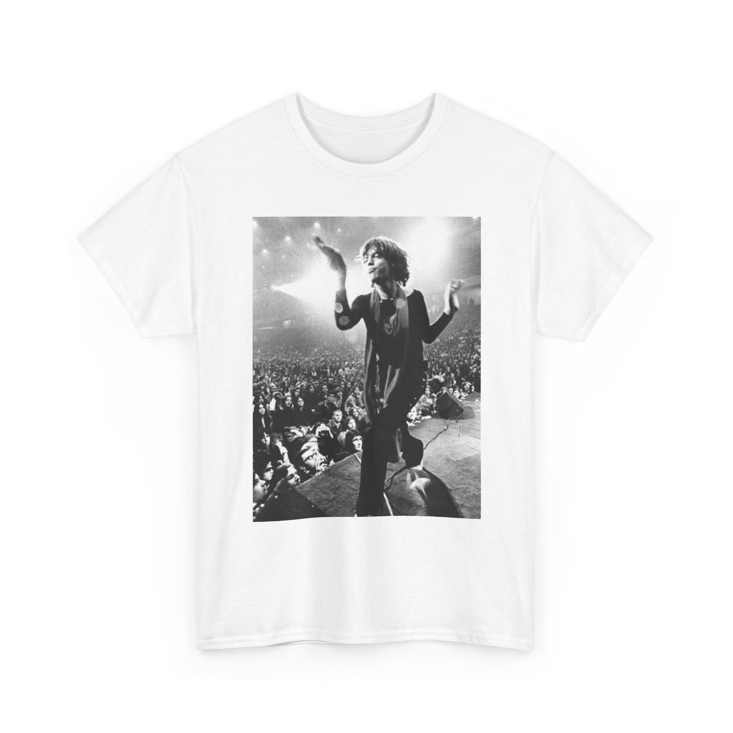 Rolling Stones Mick On Stage Graphic T Shirt Vintage Unisex Heavy Cotton Tee