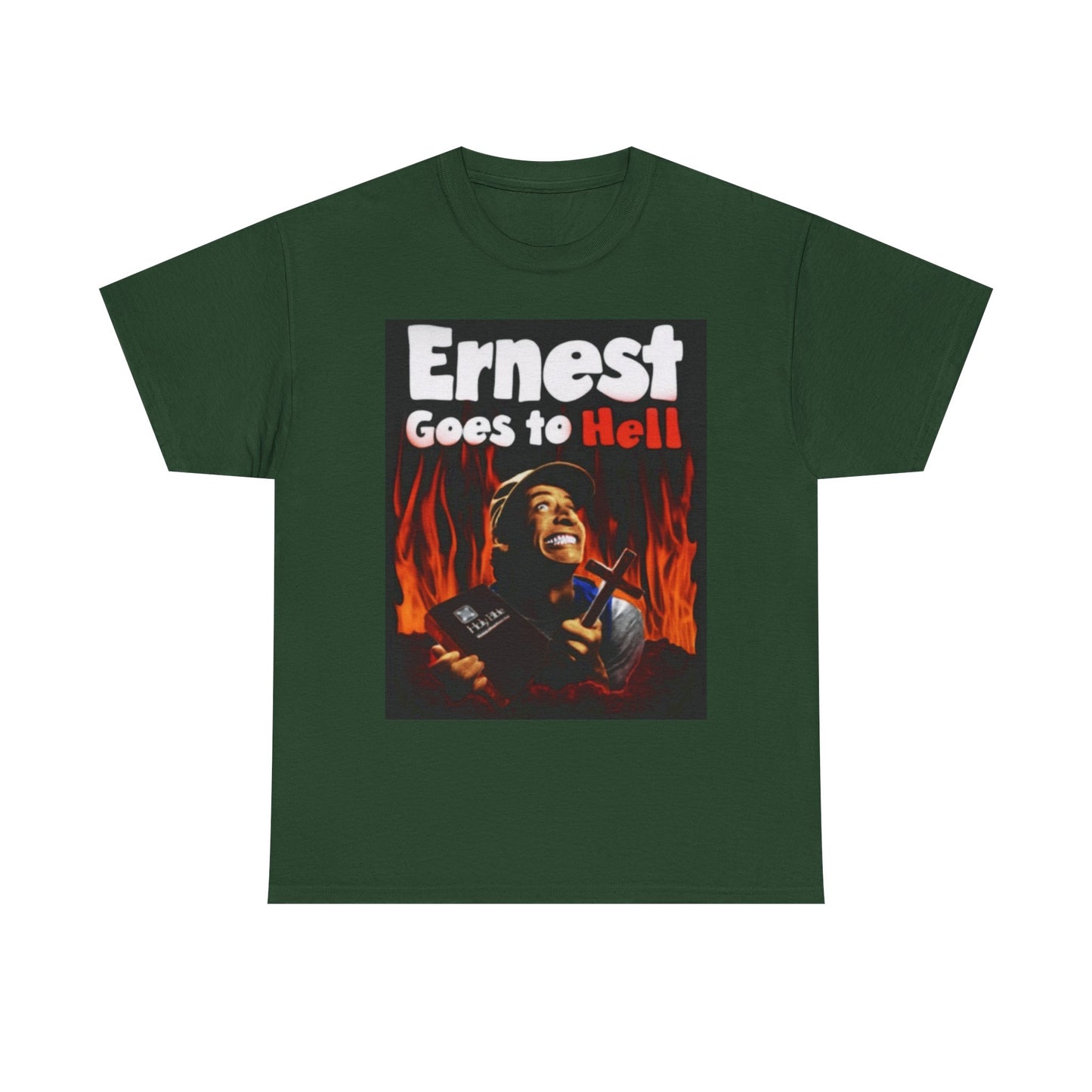 Ernest Goes To Hell Graphic T Shirt Funny Vintage Poster Unisex Heavy Cotton Tee