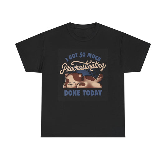 So Much Procrastinating Graphic T Shirt Cute Cat Kittens Unisex Heavy Cotton Tee