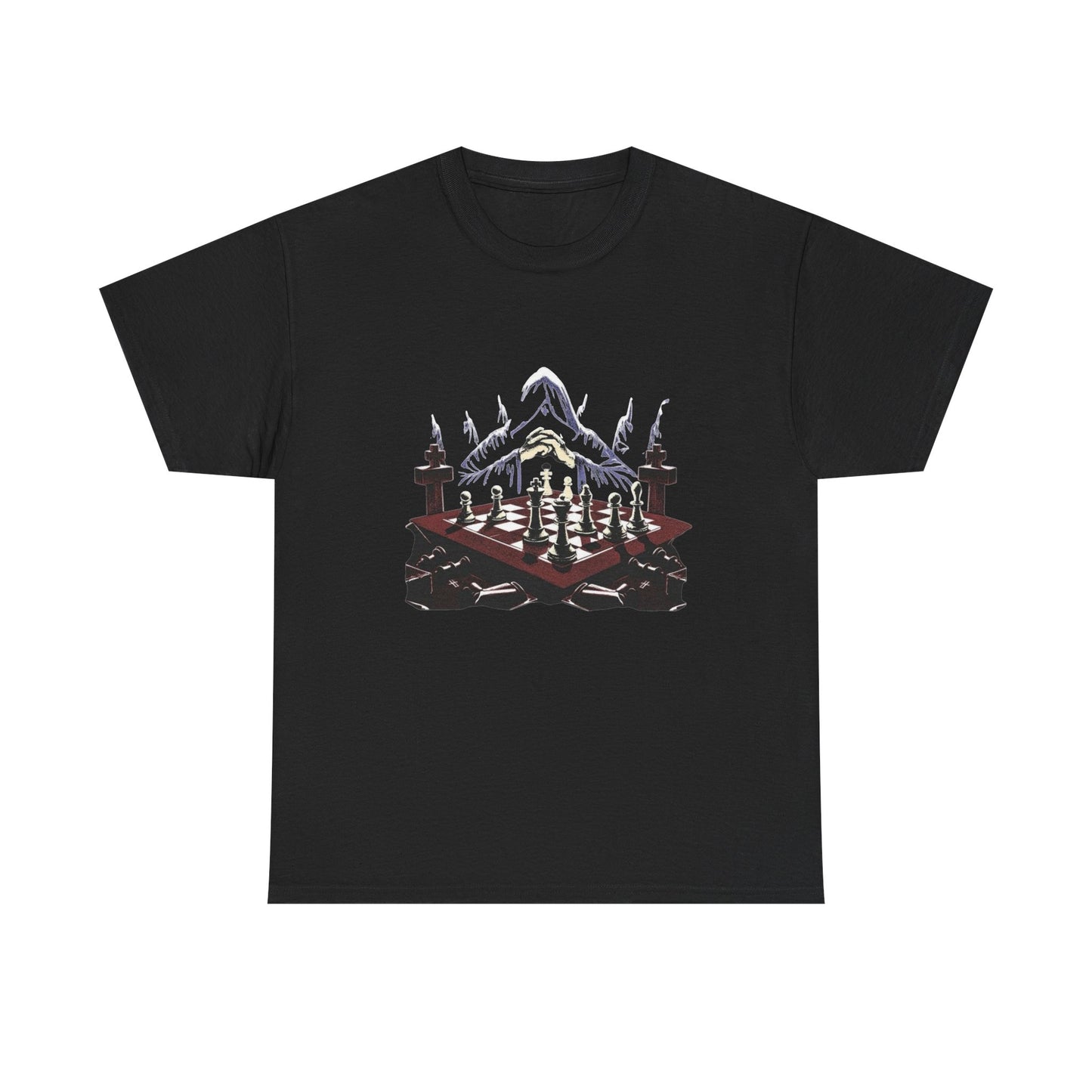 Grim Reaper Chess Graphic T Shirt Unisex Heavy Cotton NEW Tee