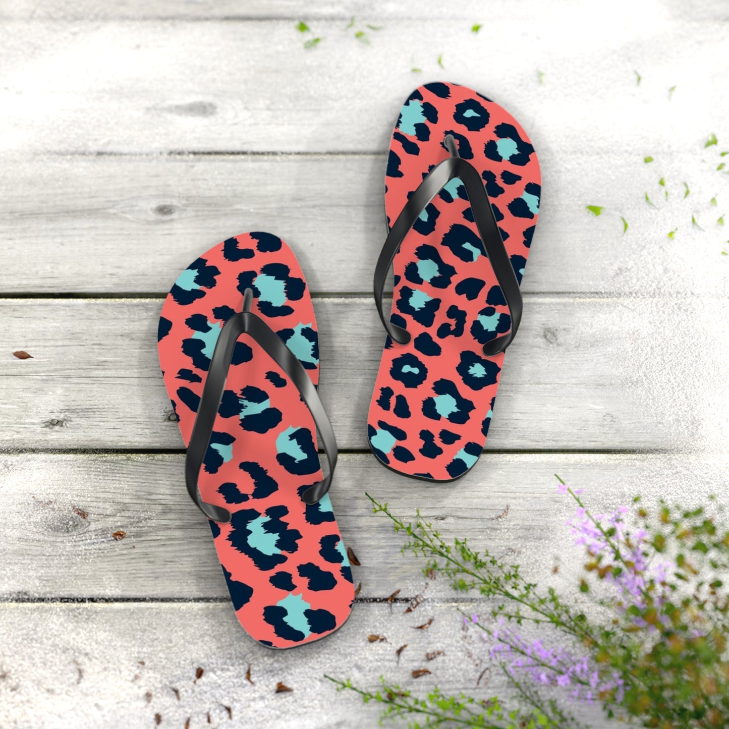 Cheetah Multi Color Beach Sandals, Slides for Summer, Flip Flops