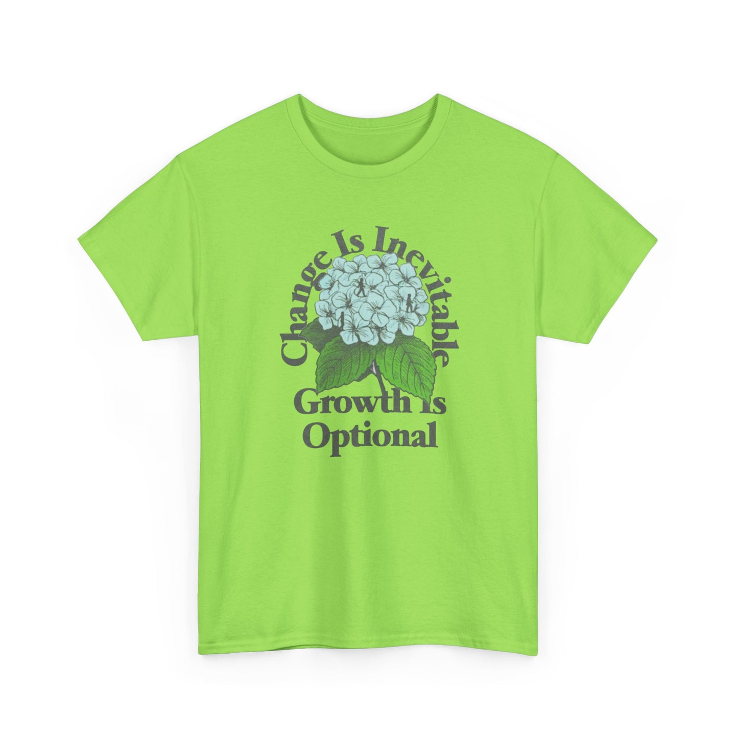 Change Is Inevitable Growth Is Optional Graphic T Shirt NEW Adult Heavy Cotton