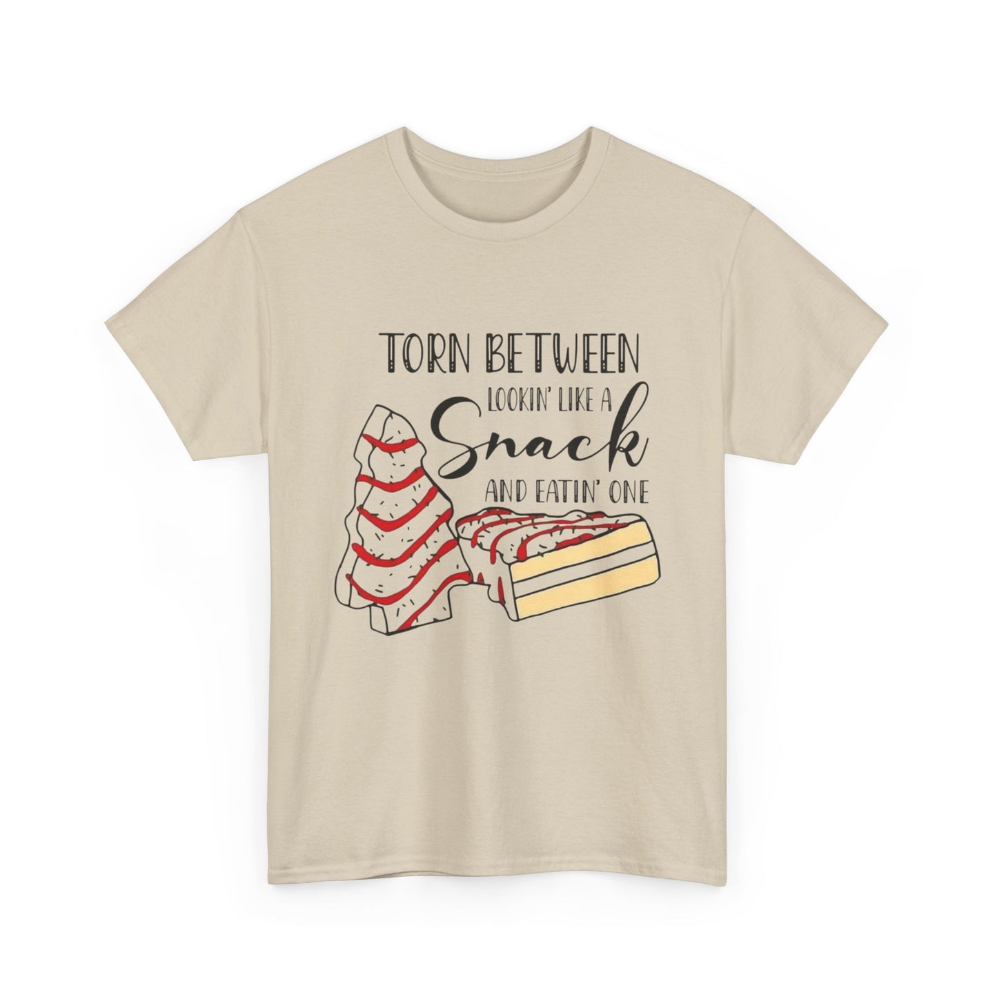 Funny Christmas Tree Cakes Graphic T Shirt Unisex NEW Heavy Cotton Tee