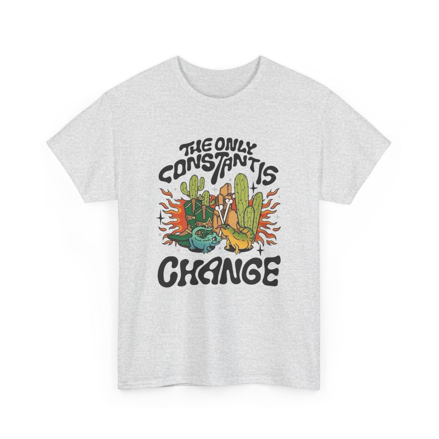 The Only Constants Change Graphic T Shirt Unisex Heavy Cotton Tee