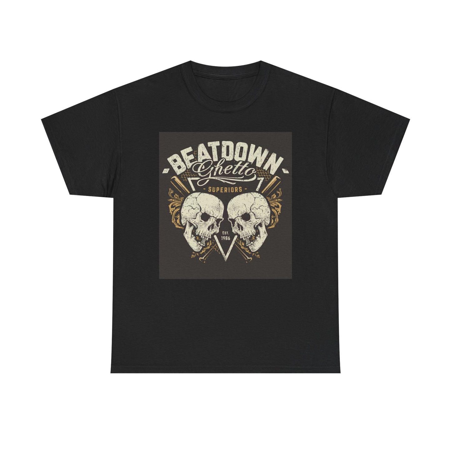 Beat down Ghetto Graphic T Shirt Unisex Heavy Cotton Tee
