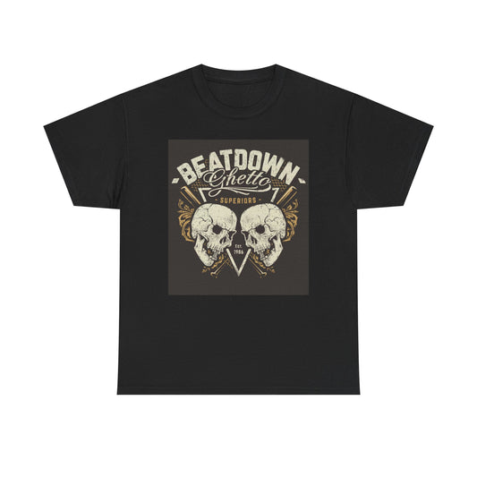 Beat down Ghetto Graphic T Shirt Unisex Heavy Cotton Tee