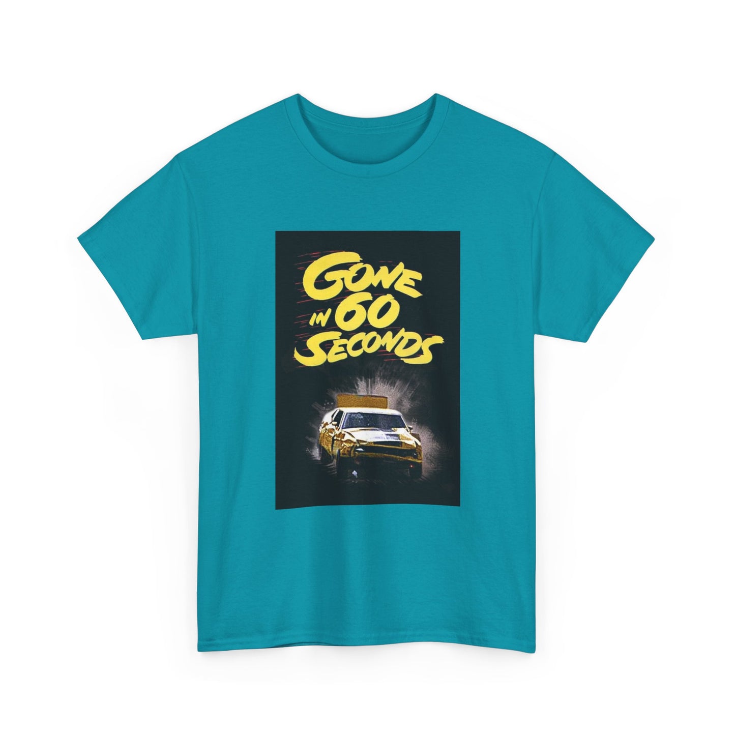 Gone in 60 Seconds Tshirt Vintage Ford Mustang Retro Poster Unisex Heavy Cotton