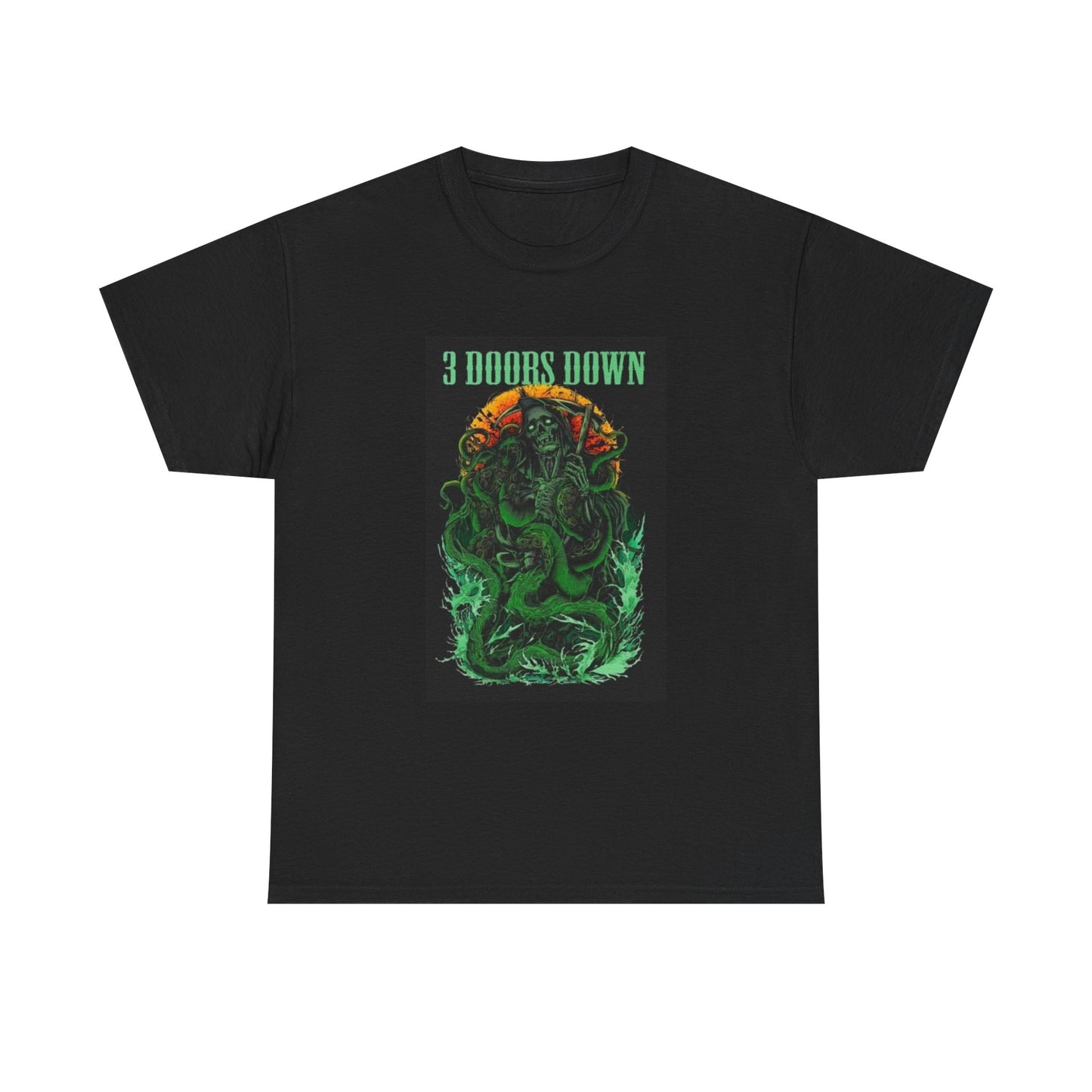 Three Doors Down Tshirt Skull Retro Rock Band 90s Unisex Heavy Cotton Tee