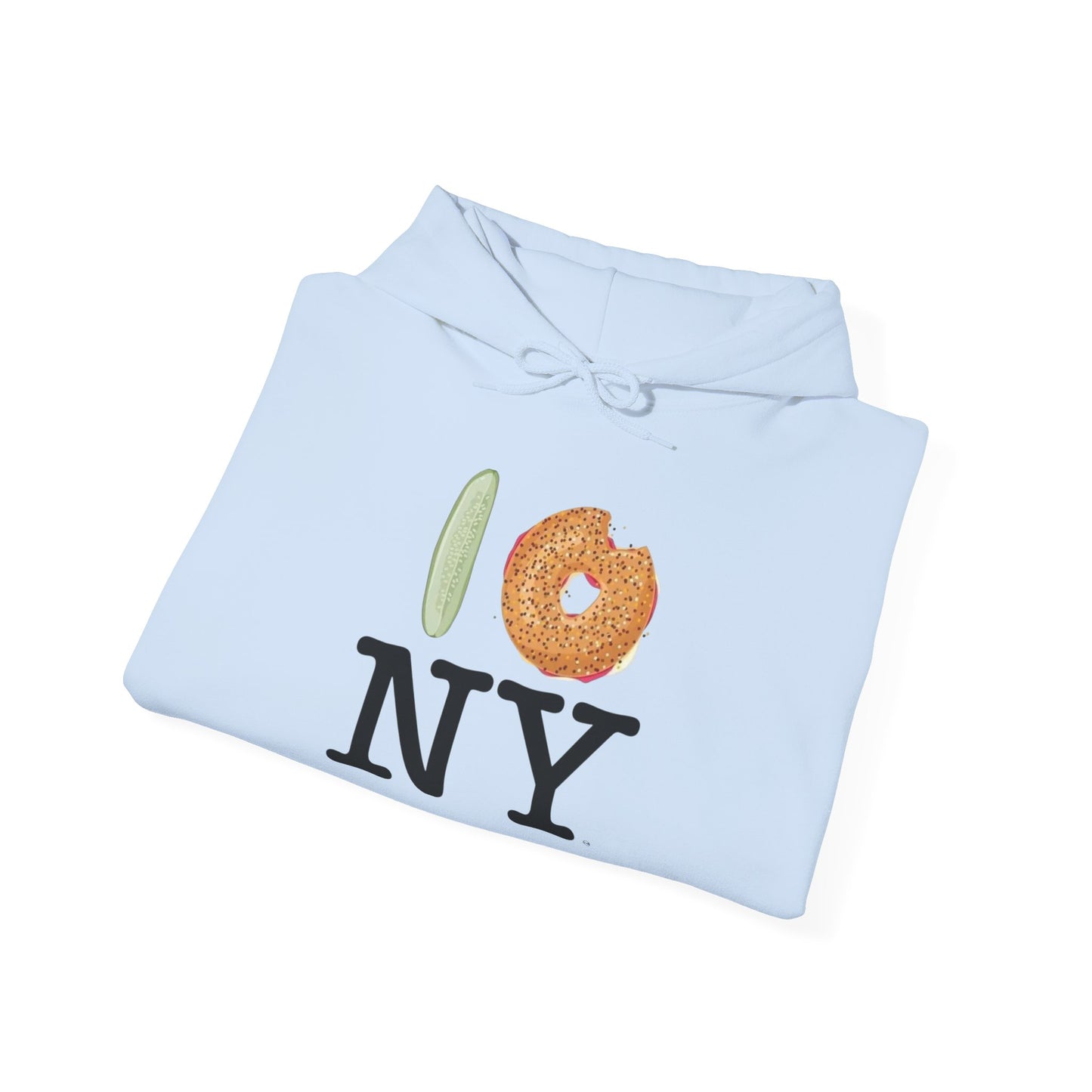 I Love New York Foodie Graphic Hoodie NEW Unisex Heavy Blend™ Hooded Sweatshirt