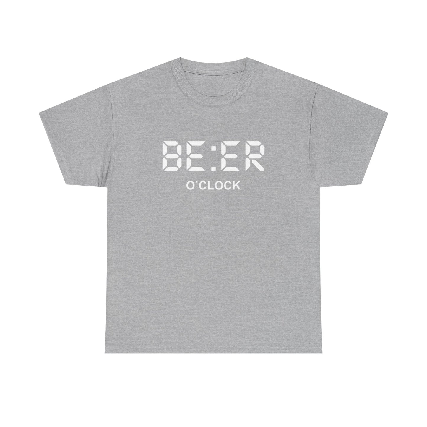 Beer O Clock Graphic T Shirt Funny Jokes Beers Unisex Heavy Cotton Tee