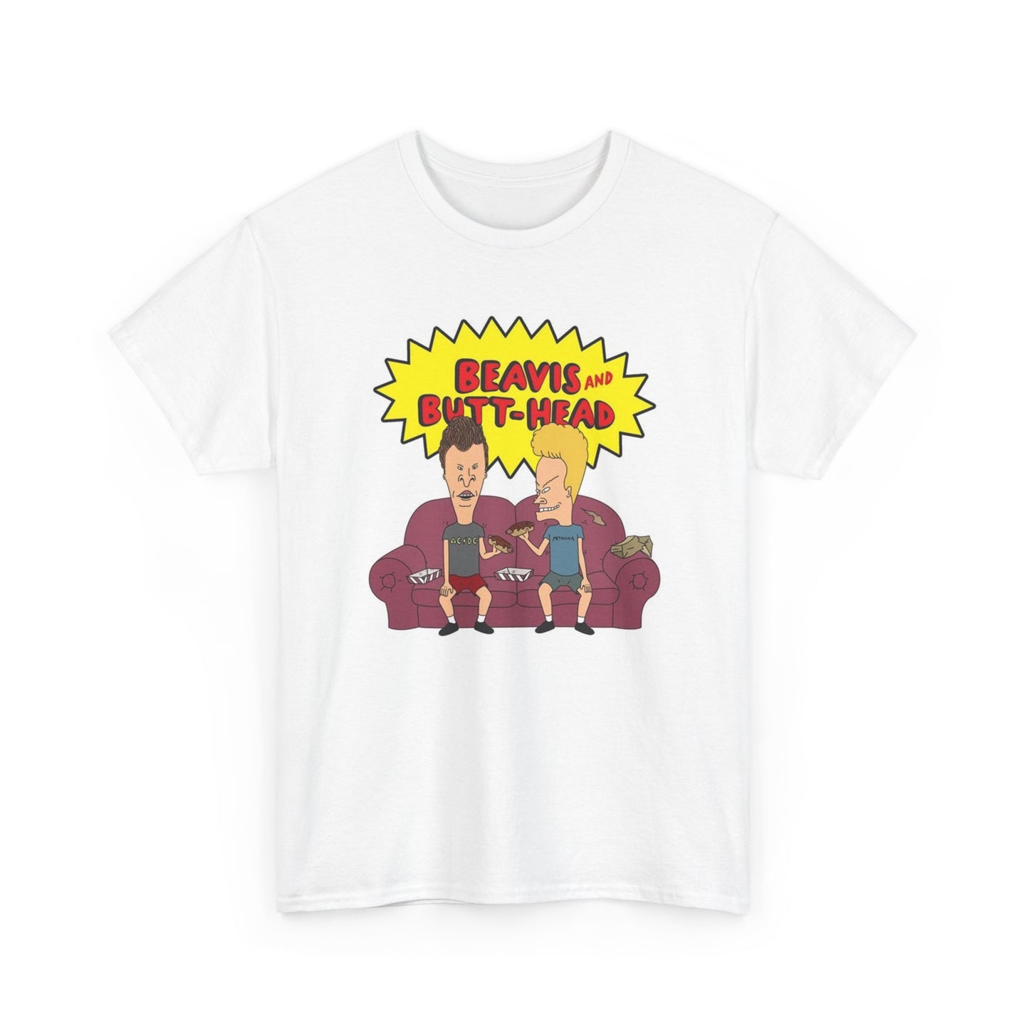 Beavis And Butthead Graphic T Shirt Funny 90s Cartoon Unisex Heavy Cotton Tee 2