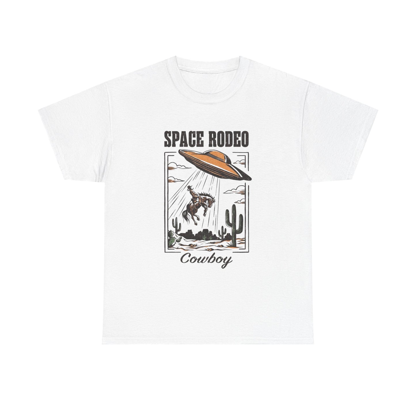 Space Rodeo Cowboy Graphic T Shirt Unisex Heavy Cotton Tee
