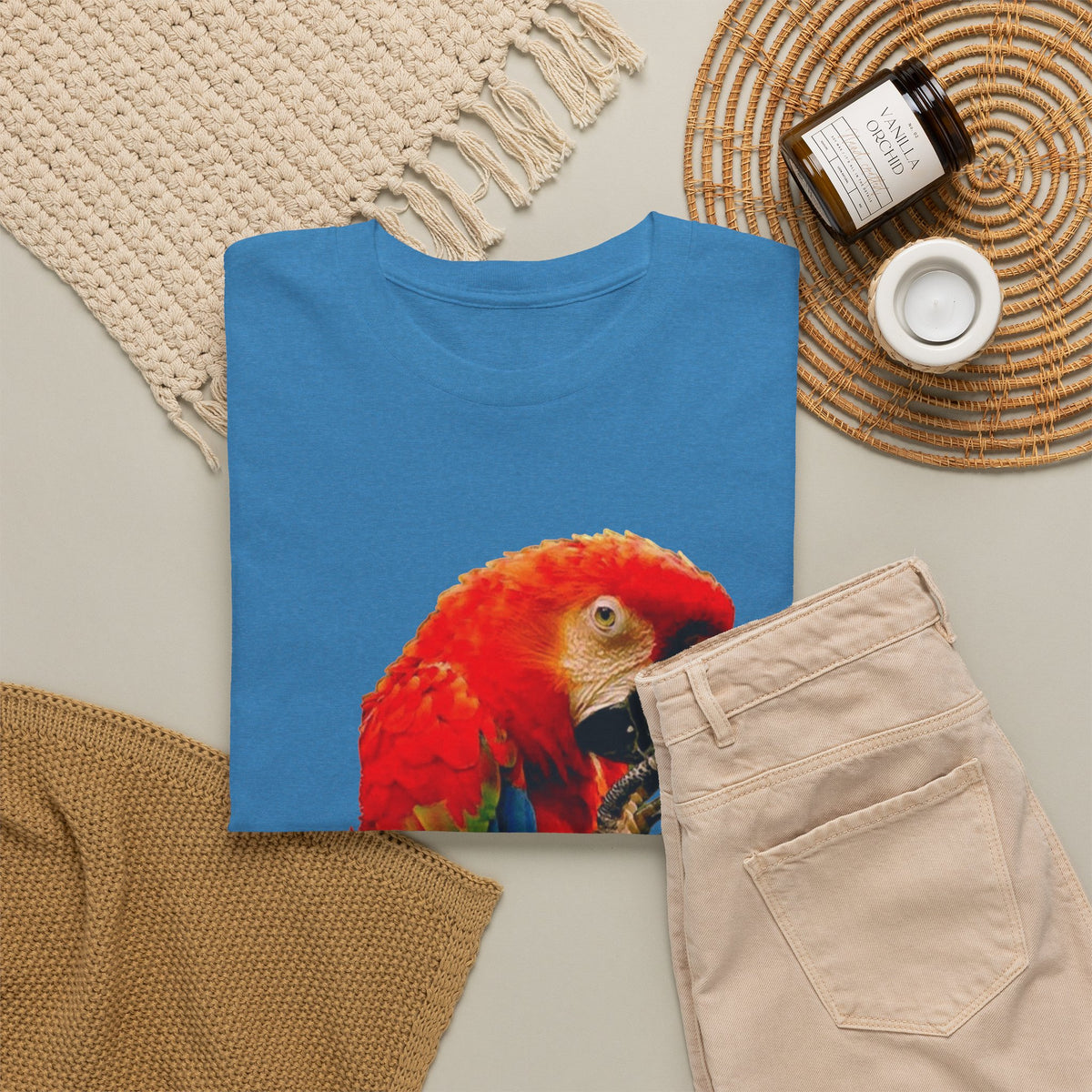Costa Rica Birds Graphic T Shirt Men's Retro  Heavy Cotton Tee