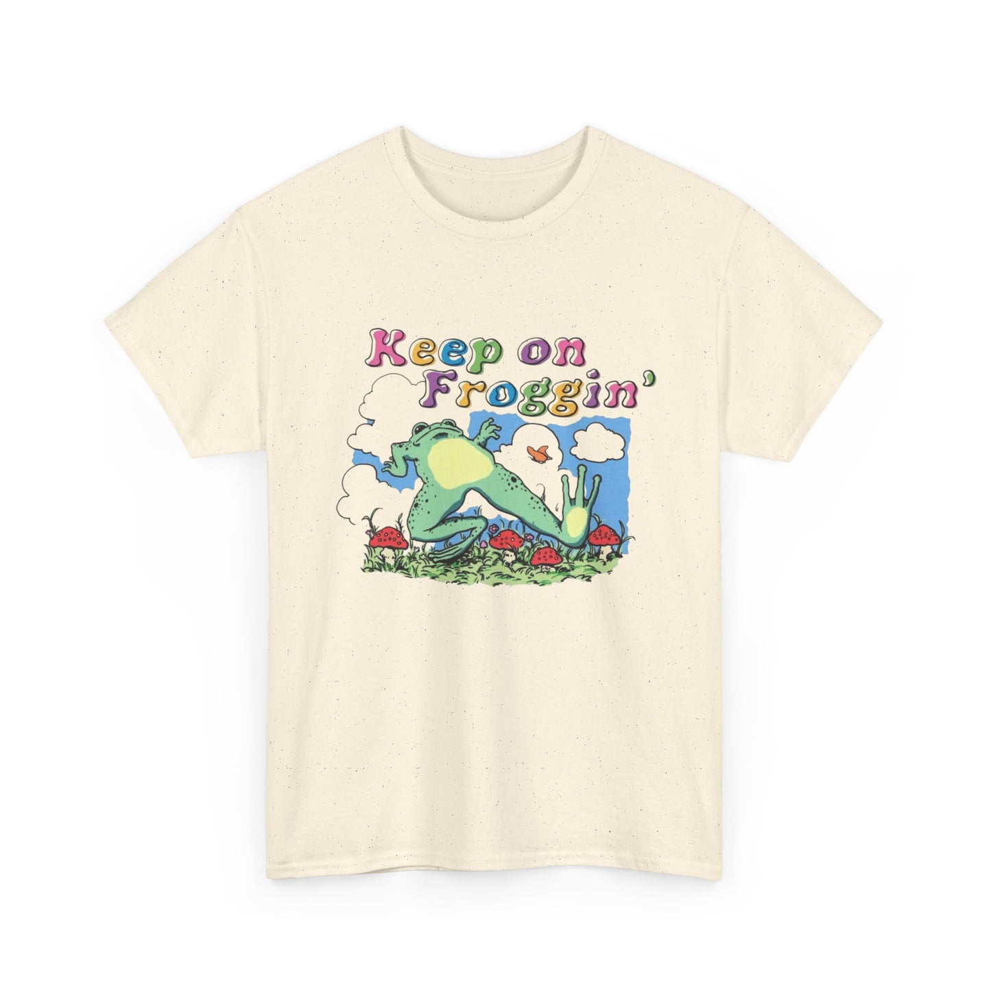 Keep on Froggin' Frog Illustration Tee | Retro Cute Frog Graphic