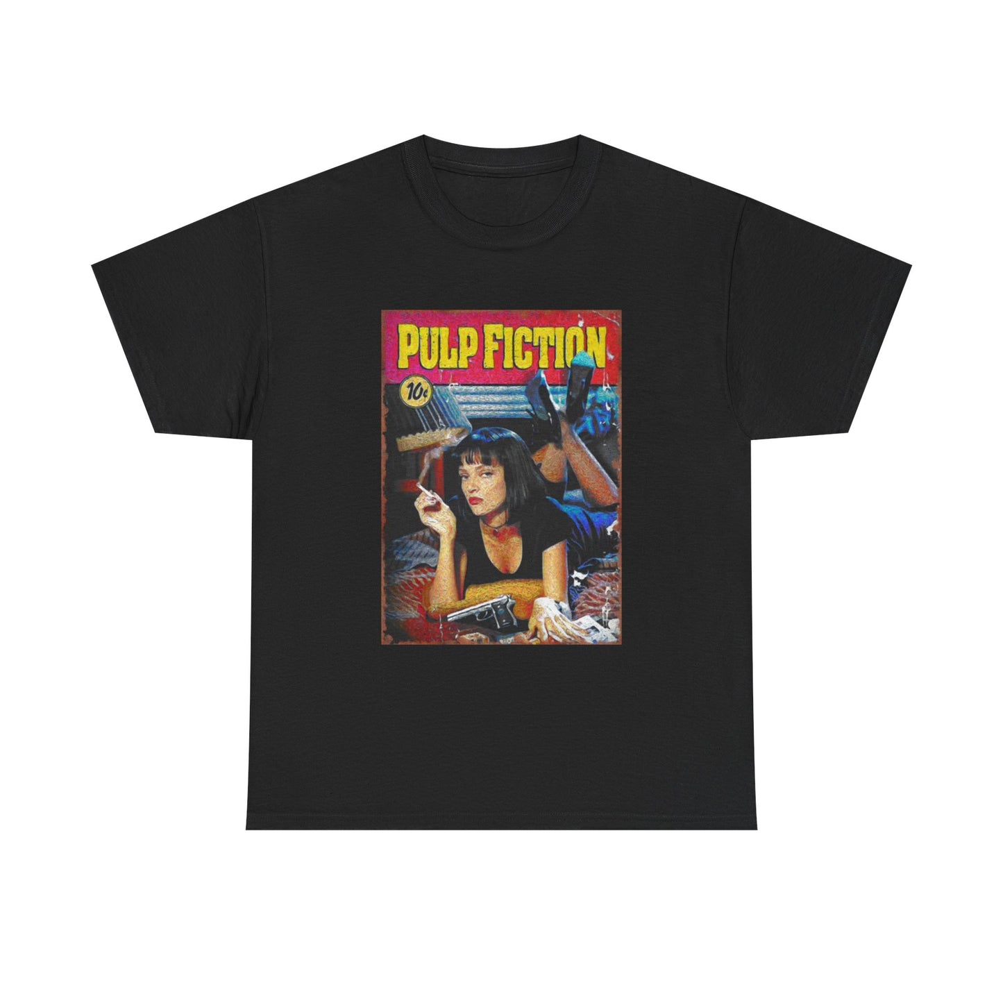 Pulp fiction T-shirt vintage graphic retro movie poster Unisex Heavy Cotton Tee